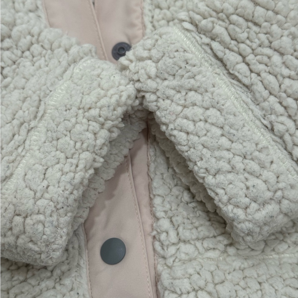 Title Nine Callitrix Fleece Sherpa Jacket Women's Small Off- White Warm Cozy - Picture 12 of 16